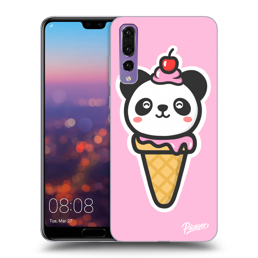 Picasee Huawei P20 Pro Hülle - Schwarzes Silikon - Ice Cream Panda