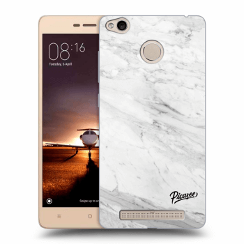 Picasee Xiaomi Redmi 3s, 3 Pro Hülle - Transparentes Silikon - White marble
