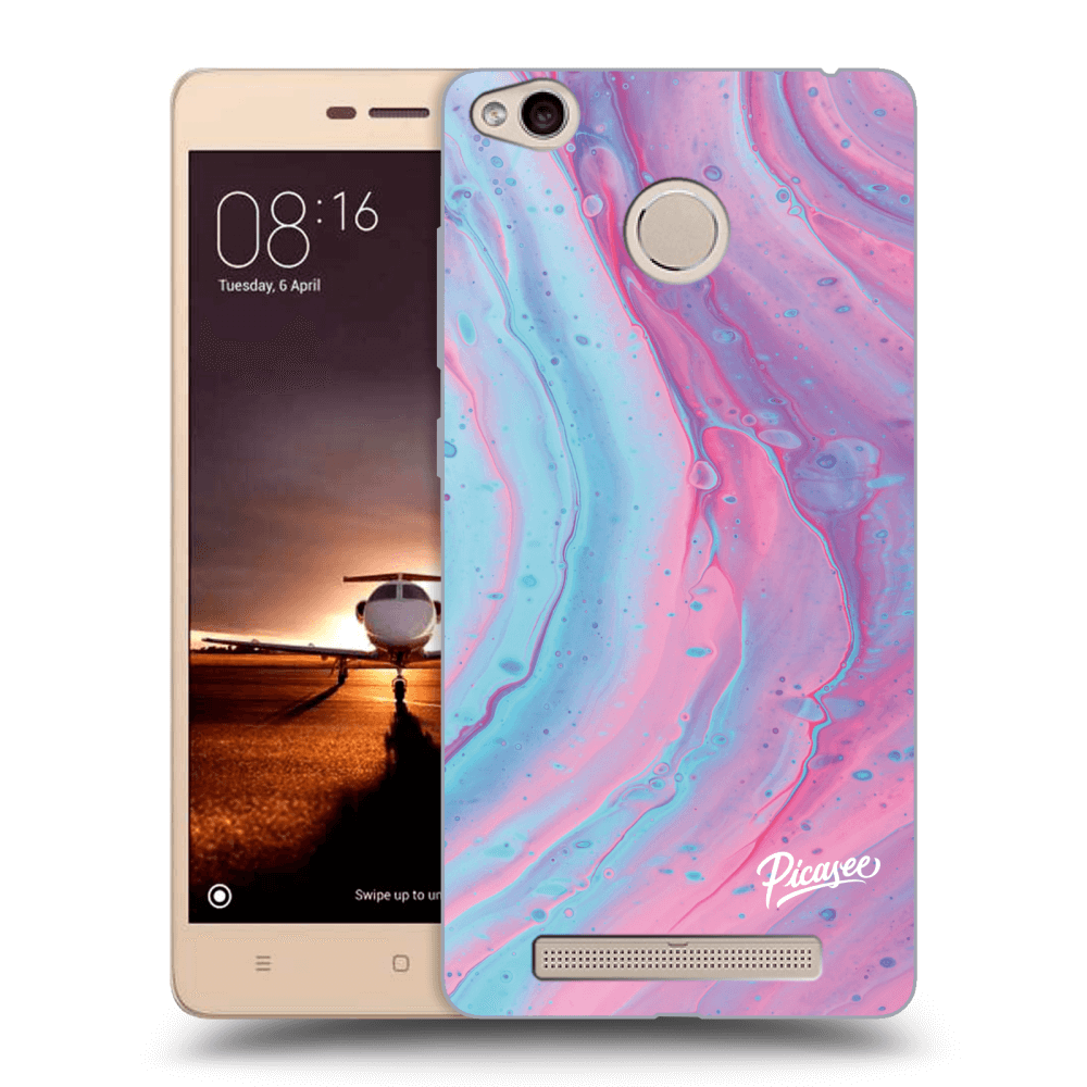 Picasee Xiaomi Redmi 3s, 3 Pro Hülle - Transparentes Silikon - Pink liquid