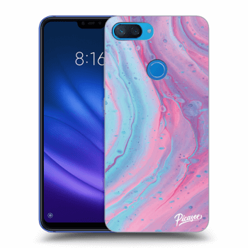Picasee Xiaomi Mi 8 Lite Hülle - Schwarzes Silikon - Pink liquid