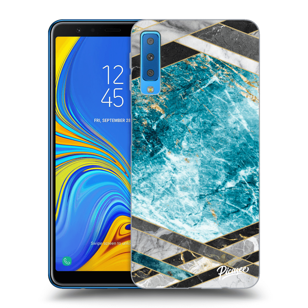 Picasee ULTIMATE CASE für Samsung Galaxy A7 2018 A750F - Blue geometry