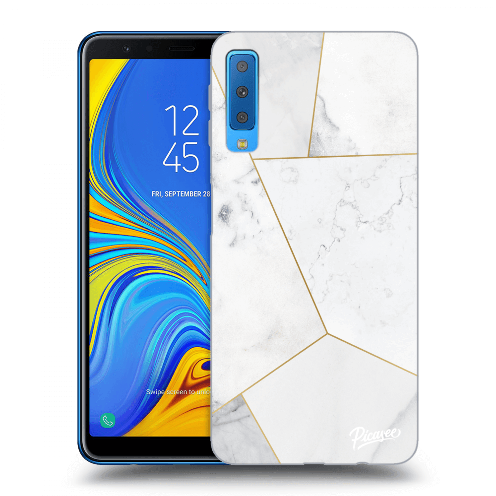 Picasee ULTIMATE CASE für Samsung Galaxy A7 2018 A750F - White tile