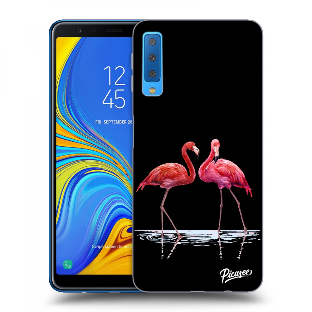 Picasee ULTIMATE CASE für Samsung Galaxy A7 2018 A750F - Flamingos couple