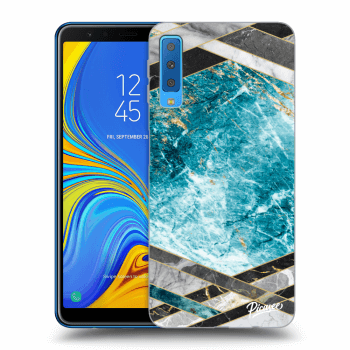 Hülle für Samsung Galaxy A7 2018 A750F - Blue geometry