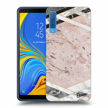 Hülle für Samsung Galaxy A7 2018 A750F - Pink geometry