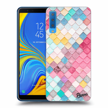 Picasee Samsung Galaxy A7 2018 A750F Hülle - Transparentes Silikon - Colorful roof