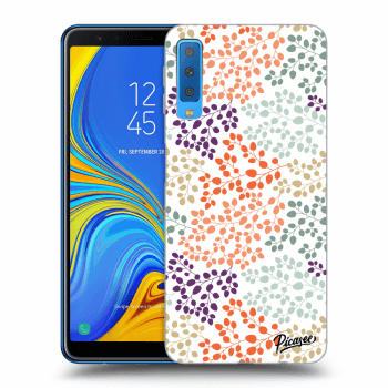 Picasee Samsung Galaxy A7 2018 A750F Hülle - Transparentes Silikon - Leaves 2