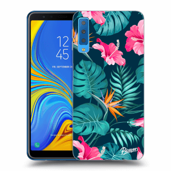 Hülle für Samsung Galaxy A7 2018 A750F - Pink Monstera