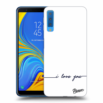 Picasee Samsung Galaxy A7 2018 A750F Hülle - Transparentes Silikon - I love you