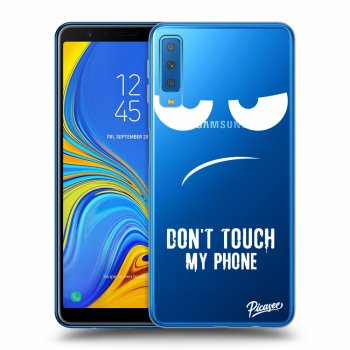 Picasee Samsung Galaxy A7 2018 A750F Hülle - Transparentes Silikon - Don't Touch My Phone