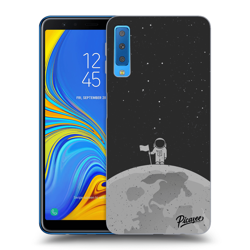 Picasee Samsung Galaxy A7 2018 A750F Hülle - Transparentes Silikon - Astronaut