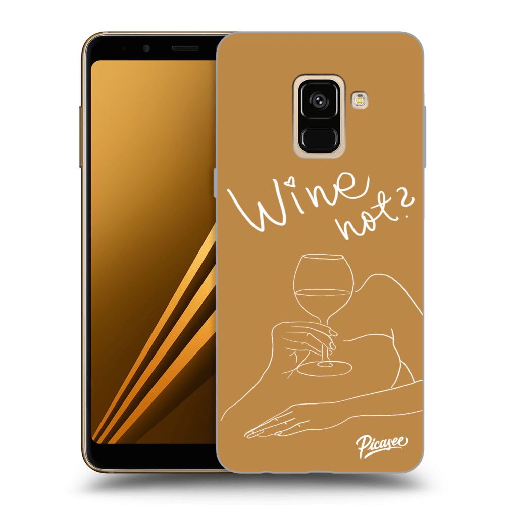 Picasee Samsung Galaxy A8 2018 A530F Hülle - Schwarzes Silikon - Wine not