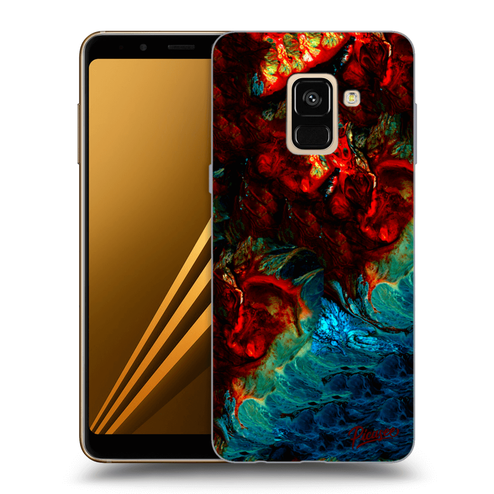 Picasee Samsung Galaxy A8 2018 A530F Hülle - Schwarzes Silikon - Universe