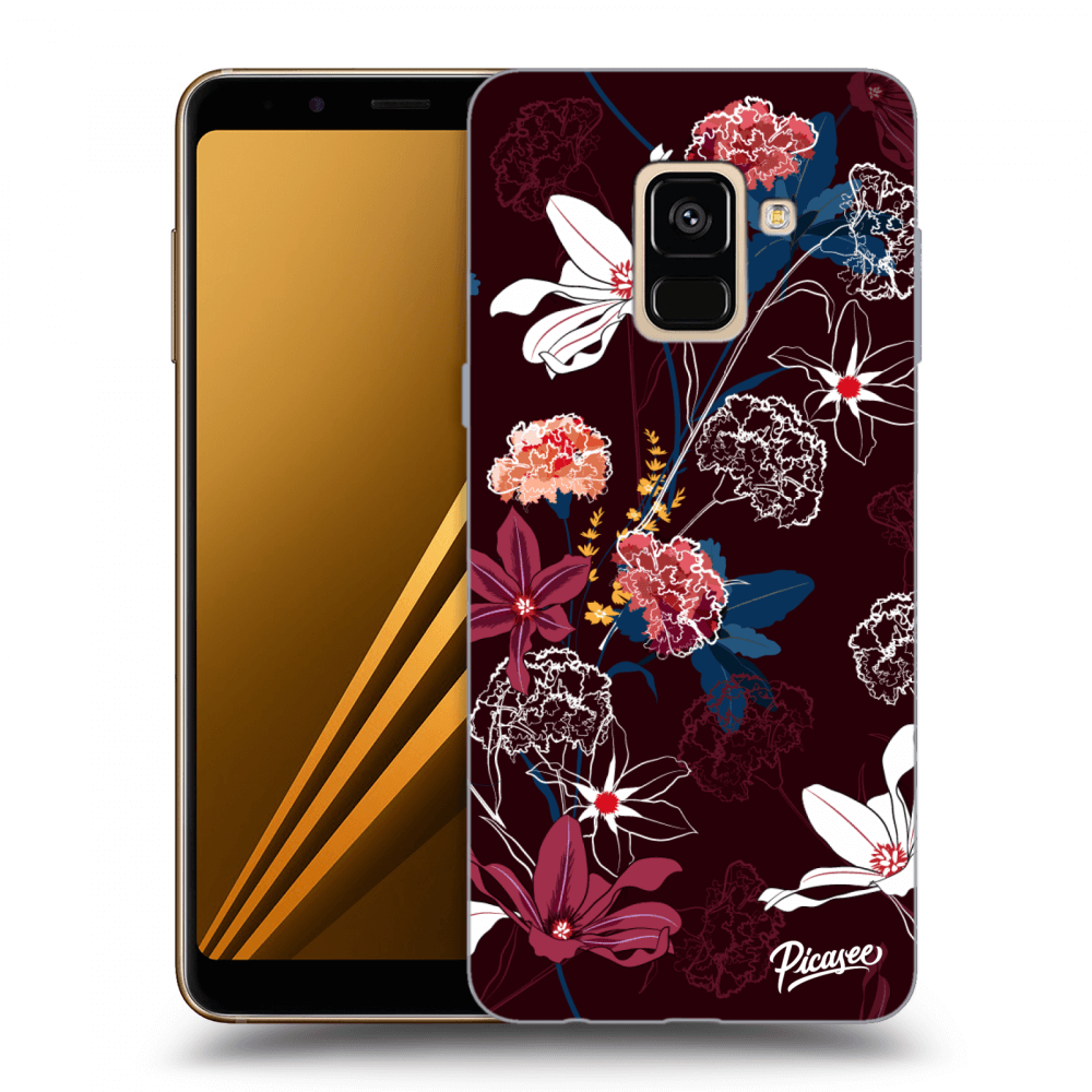 Picasee Samsung Galaxy A8 2018 A530F Hülle - Schwarzes Silikon - Dark Meadow