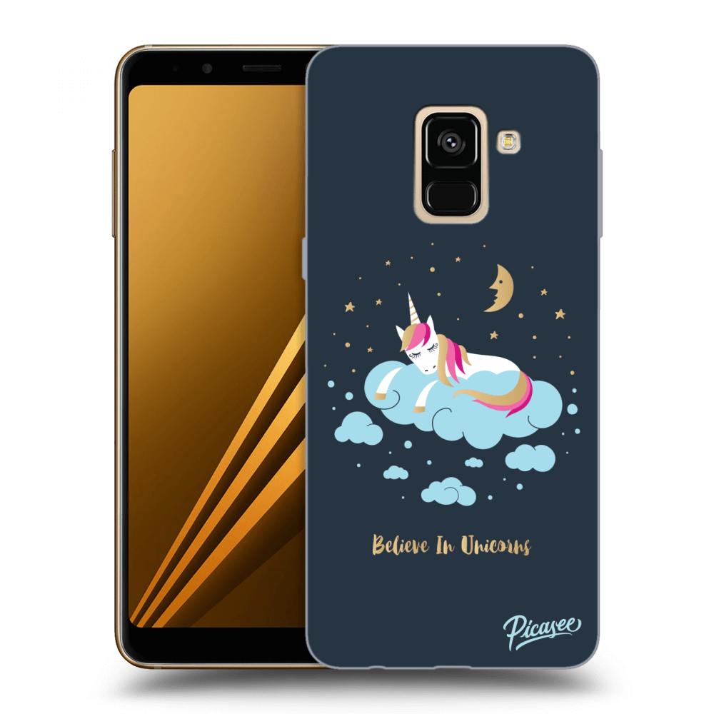 Picasee Samsung Galaxy A8 2018 A530F Hülle - Transparentes Silikon - Believe In Unicorns