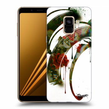 Picasee Samsung Galaxy A8 2018 A530F Hülle - Schwarzes Silikon - Roses white