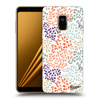 Picasee Samsung Galaxy A8 2018 A530F Hülle - Transparentes Silikon - Leaves 2