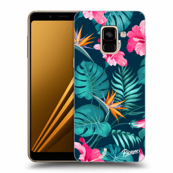 Hülle für Samsung Galaxy A8 2018 A530F - Pink Monstera
