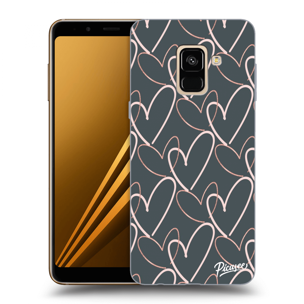 Picasee Samsung Galaxy A8 2018 A530F Hülle - Schwarzes Silikon - Lots of love