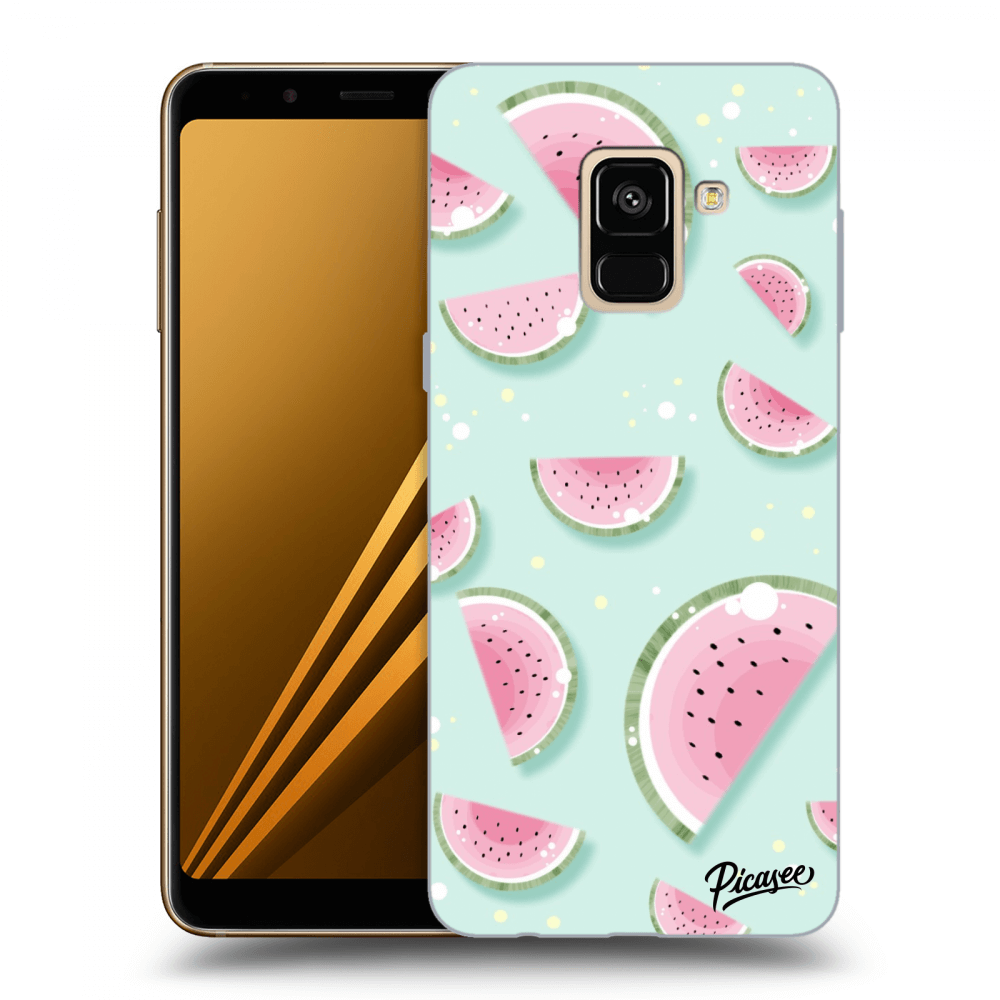 Picasee Samsung Galaxy A8 2018 A530F Hülle - Schwarzes Silikon - Watermelon 2