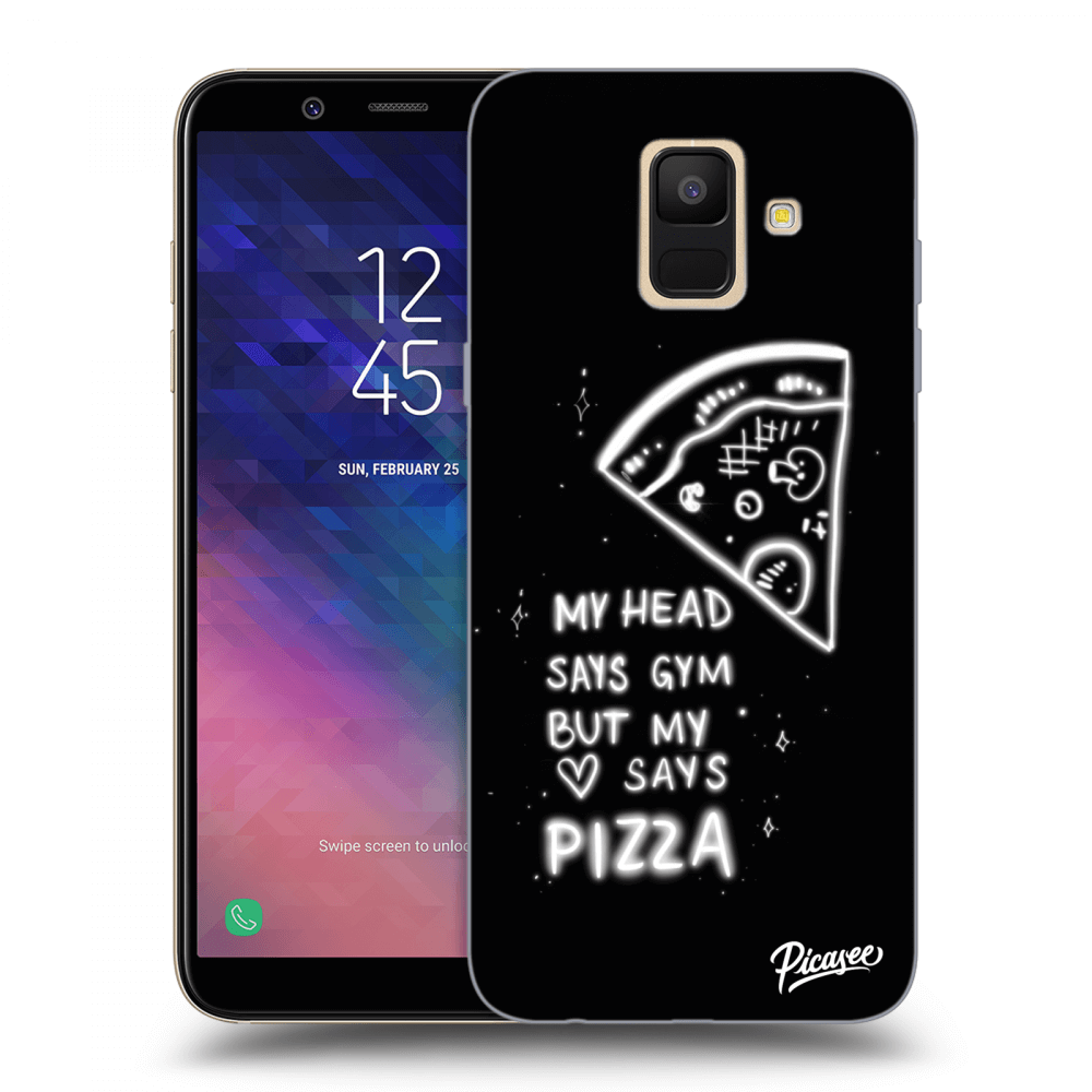 Picasee Samsung Galaxy A6 A600F Hülle - Transparentes Silikon - Pizza