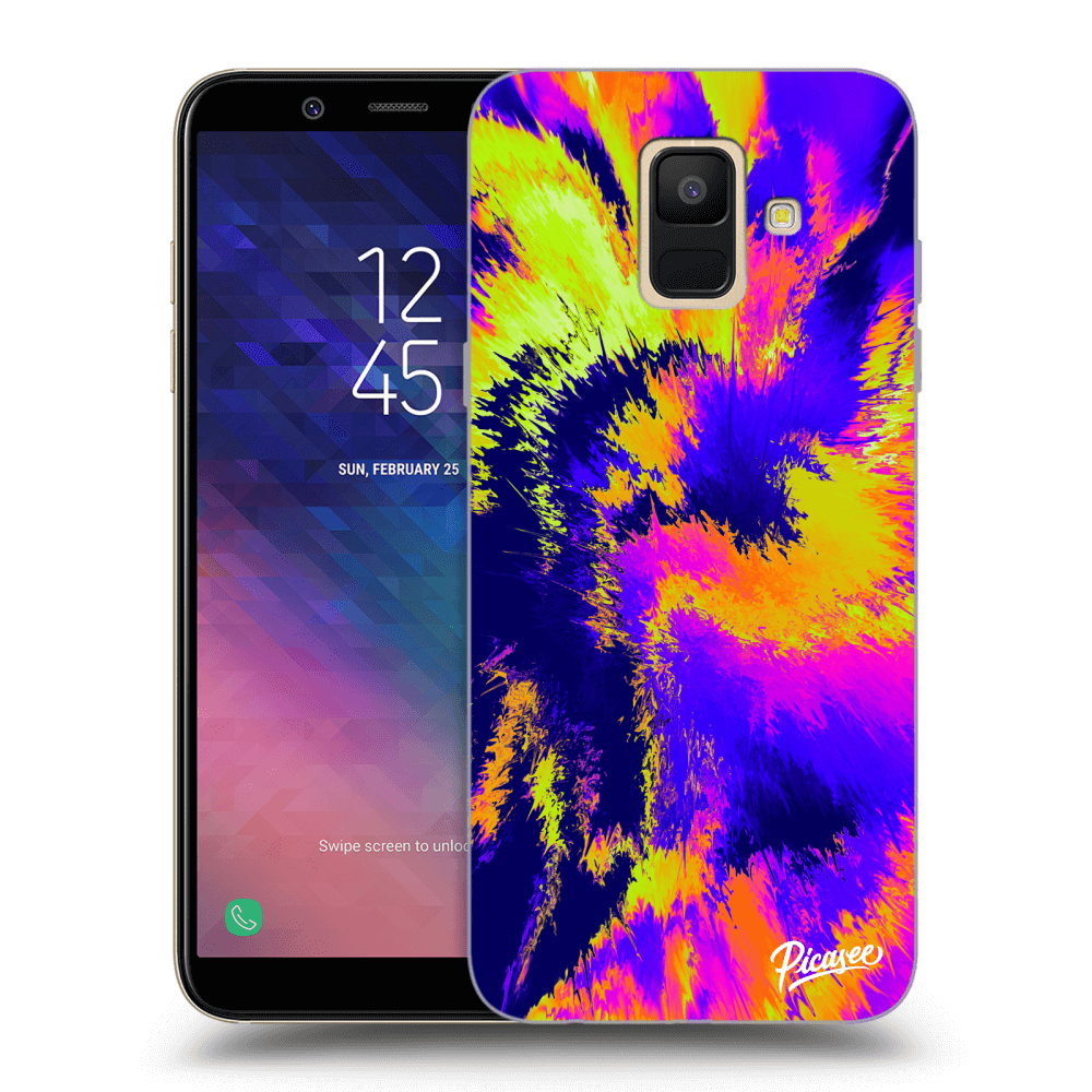 Picasee Samsung Galaxy A6 A600F Hülle - Transparentes Silikon - Burn