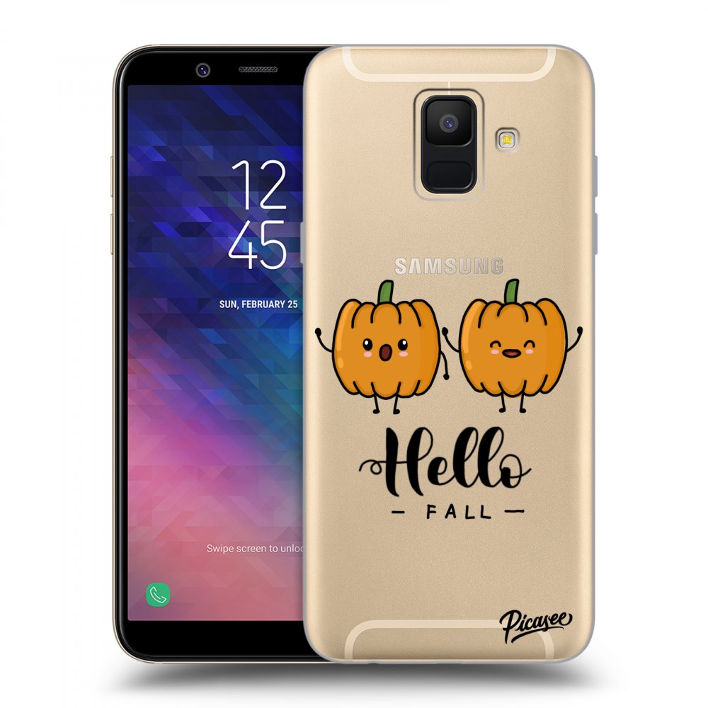 Picasee Samsung Galaxy A6 A600F Hülle - Transparentes Silikon - Hallo Fall