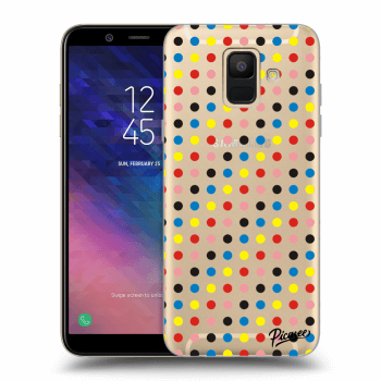 Picasee Samsung Galaxy A6 A600F Hülle - Transparentes Silikon - Colorful dots
