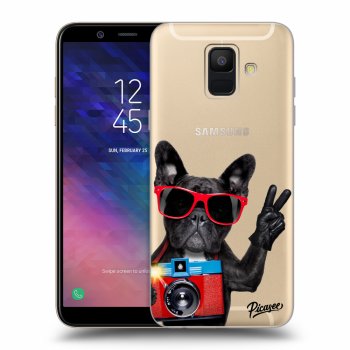 Picasee Samsung Galaxy A6 A600F Hülle - Transparentes Silikon - French Bulldog
