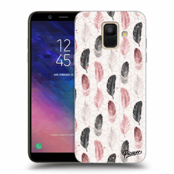 Picasee Samsung Galaxy A6 A600F Hülle - Transparentes Silikon - Feather 2