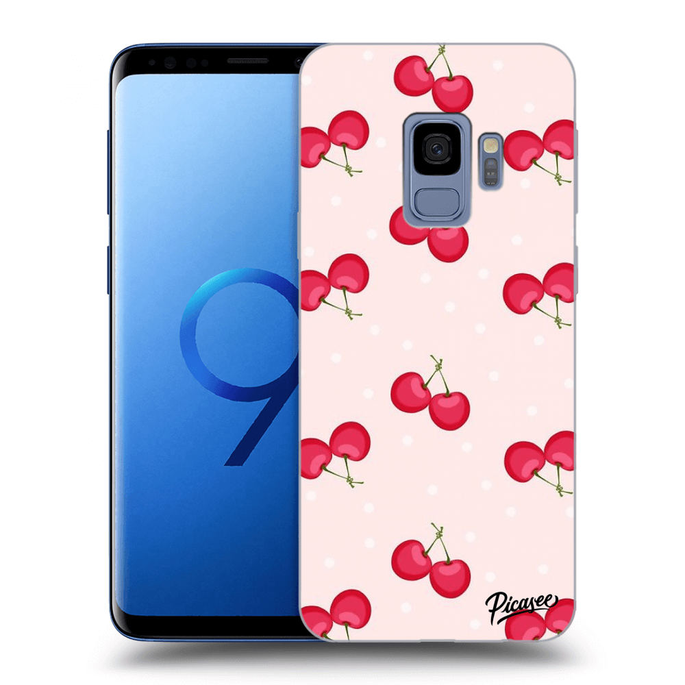 Picasee Samsung Galaxy S9 G960F Hülle - Schwarzes Silikon - Cherries