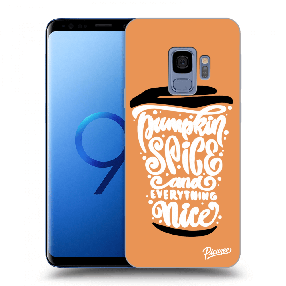 Picasee Samsung Galaxy S9 G960F Hülle - Schwarzes Silikon - Pumpkin coffee