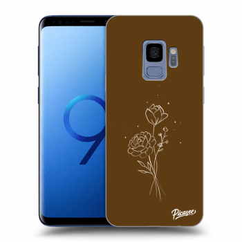 Hülle für Samsung Galaxy S9 G960F - Brown flowers