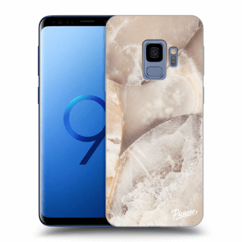 Picasee Samsung Galaxy S9 G960F Hülle - Transparentes Silikon - Cream marble