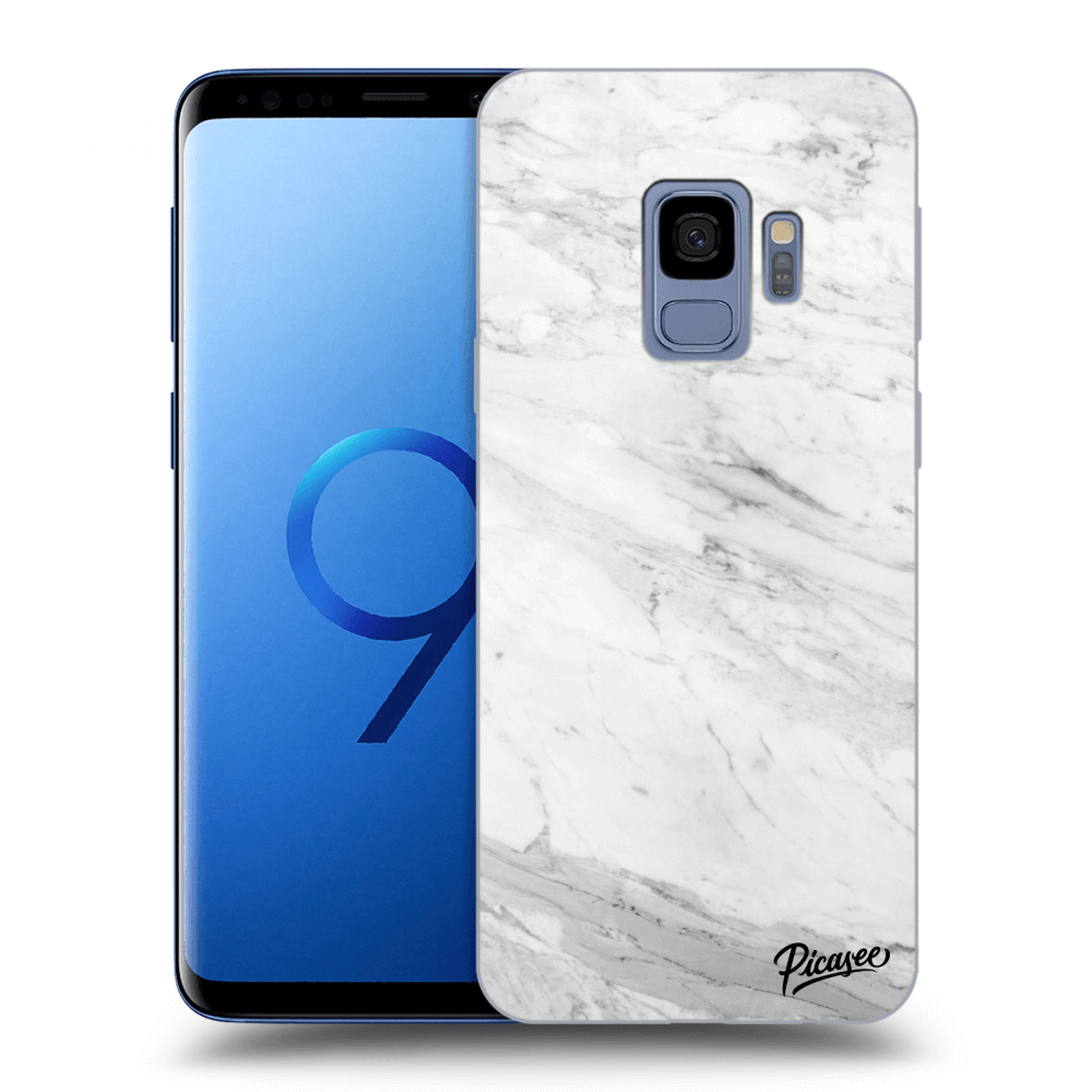 Picasee Samsung Galaxy S9 G960F Hülle - Transparentes Silikon - White marble