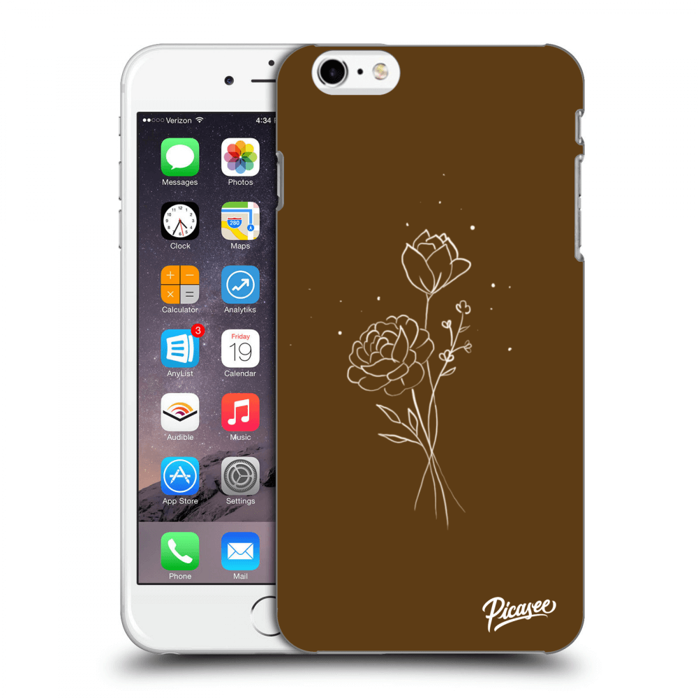 Picasee ULTIMATE CASE für Apple iPhone 6 Plus/6S Plus - Brown flowers
