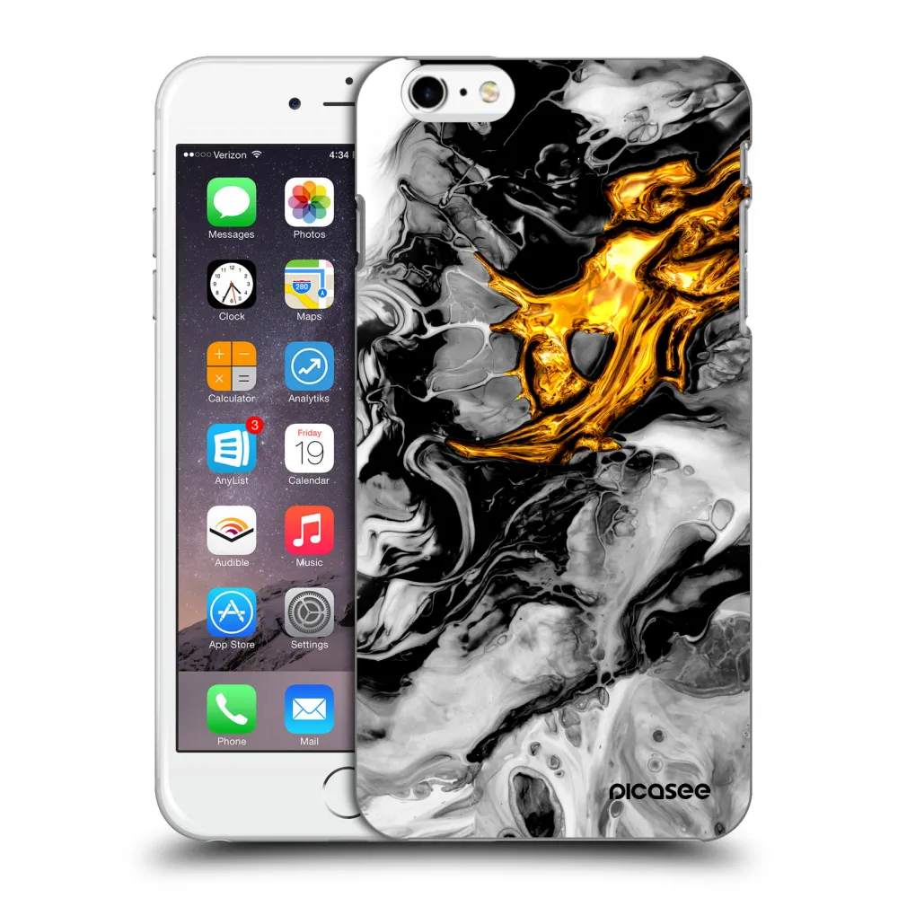 Picasee ULTIMATE CASE für Apple iPhone 6 Plus/6S Plus - Black Gold 2
