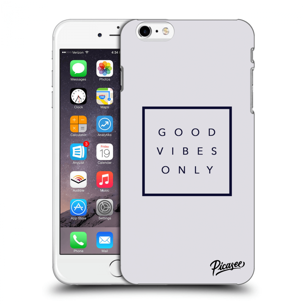 Picasee Apple iPhone 6 Plus/6S Plus Hülle - Transparentes Silikon - Good vibes only