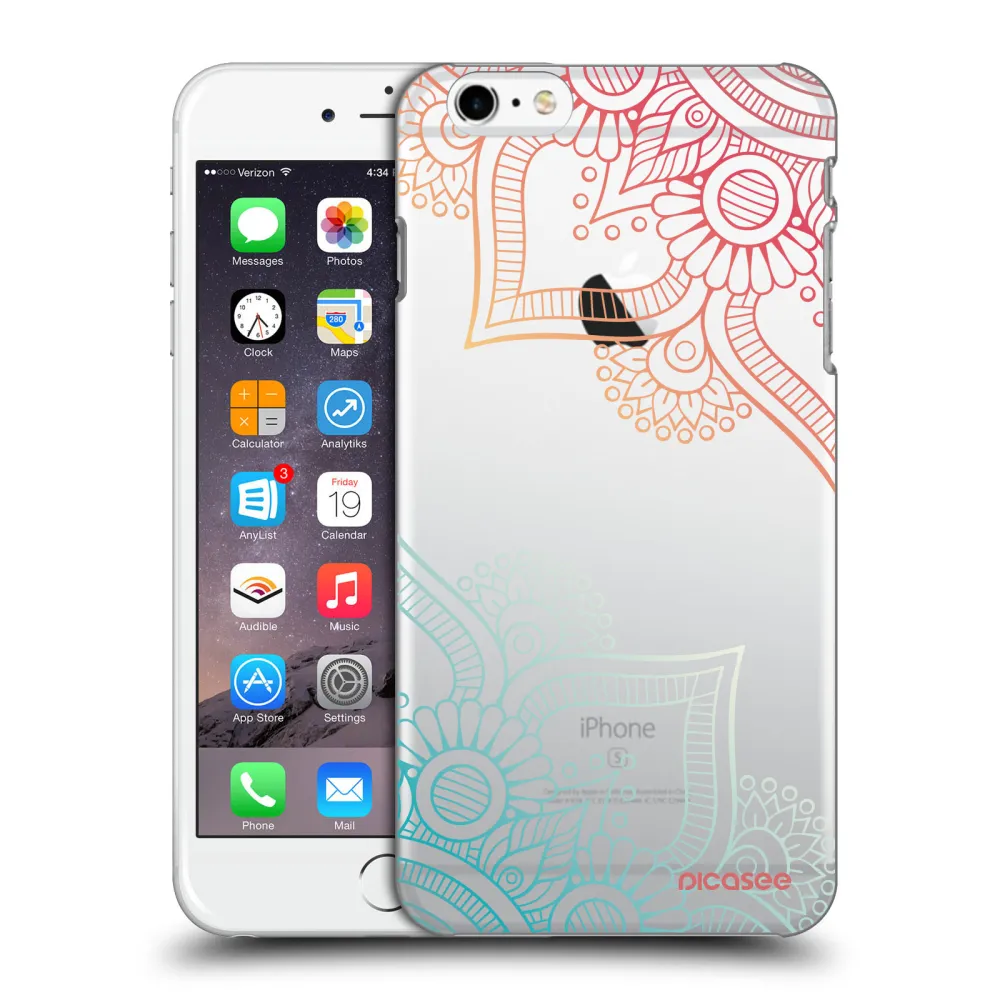 Picasee Apple iPhone 6 Plus/6S Plus Hülle - Transparentes Silikon - Blumenmuster