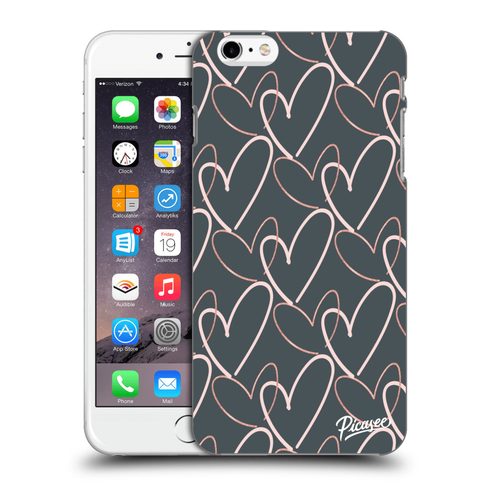 Picasee Apple iPhone 6 Plus/6S Plus Hülle - Transparentes Silikon - Lots of love