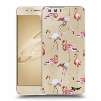Picasee Honor 8 Hülle - Transparentes Silikon - Flamingos