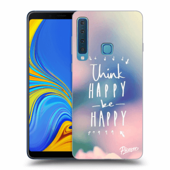 Picasee Samsung Galaxy A9 2018 A920F Hülle - Schwarzes Silikon - Think happy be happy