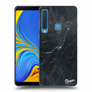 Picasee Samsung Galaxy A9 2018 A920F Hülle - Transparentes Silikon - Black marble