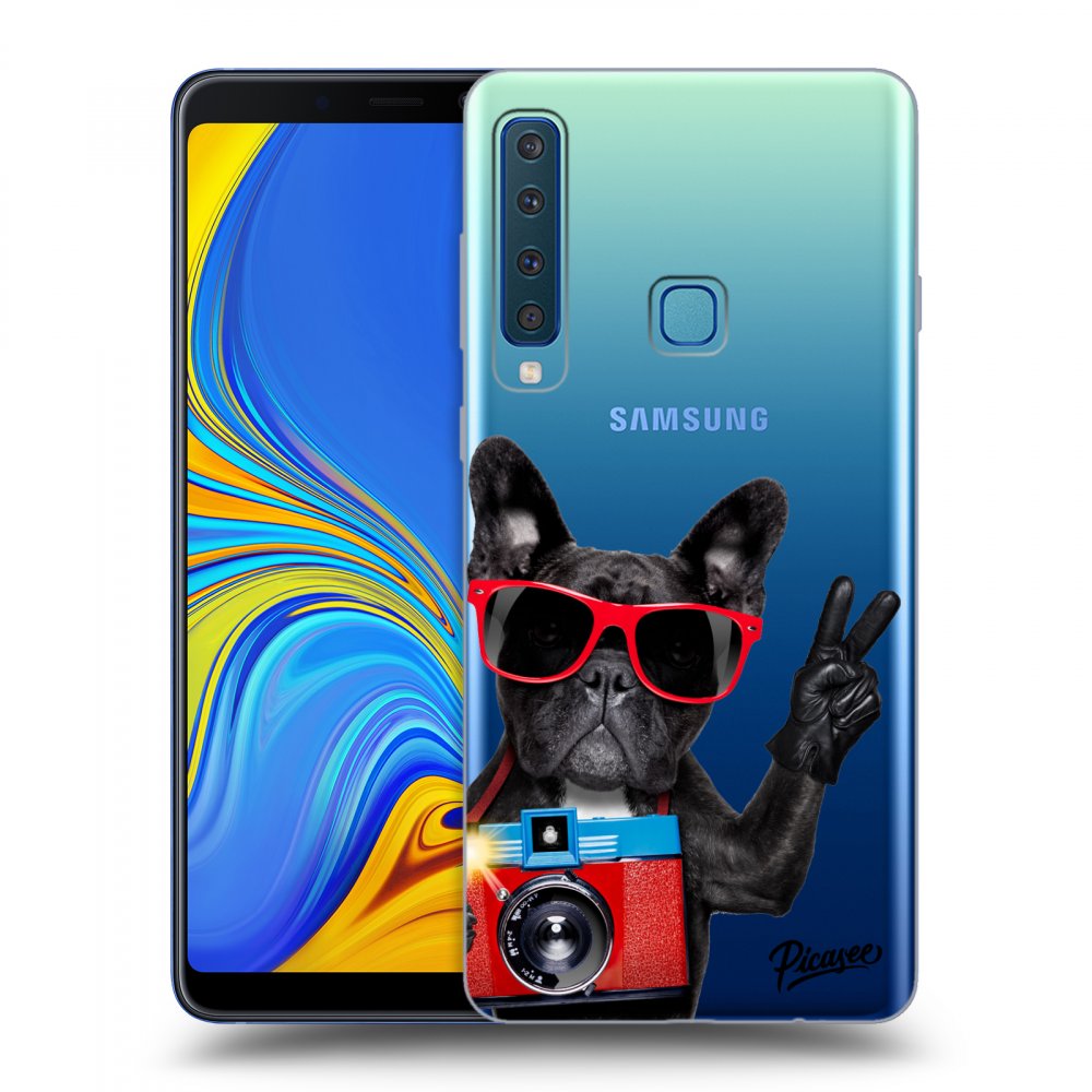Picasee Samsung Galaxy A9 2018 A920F Hülle - Transparentes Silikon - French Bulldog