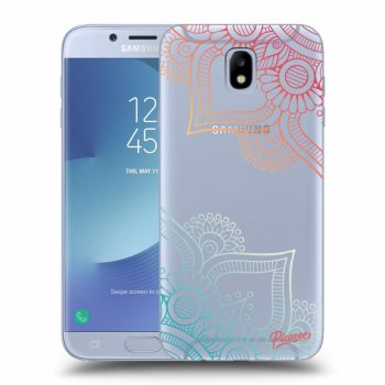 Picasee Samsung Galaxy J7 2017 J730F Hülle - Transparentes Silikon - Flowers pattern