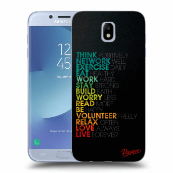 Picasee Samsung Galaxy J7 2017 J730F Hülle - Transparentes Silikon - Motto life