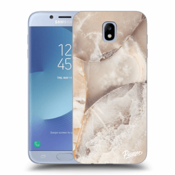 Picasee Samsung Galaxy J7 2017 J730F Hülle - Transparentes Silikon - Cream marble