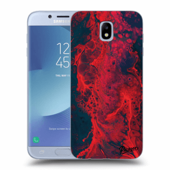 Picasee Samsung Galaxy J7 2017 J730F Hülle - Transparentes Silikon - Organic red