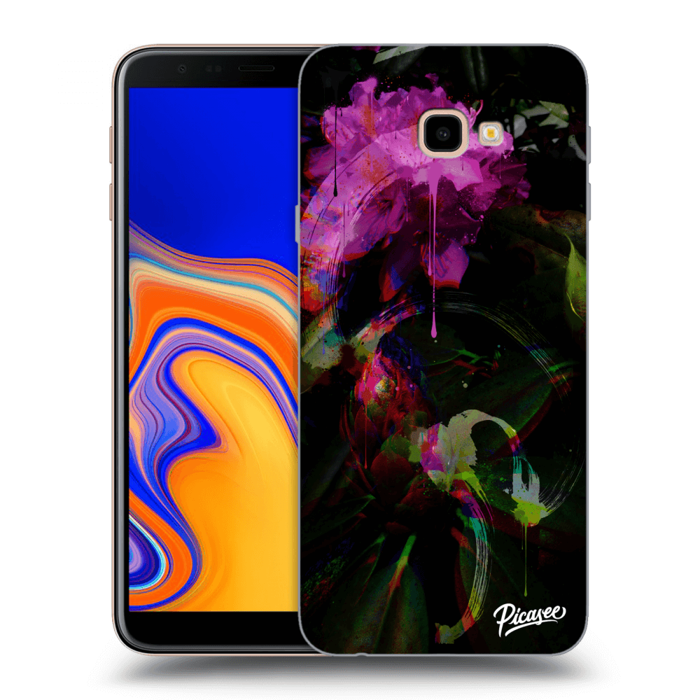 Picasee Samsung Galaxy J4+ J415F Hülle - Transparentes Silikon - Peony Color
