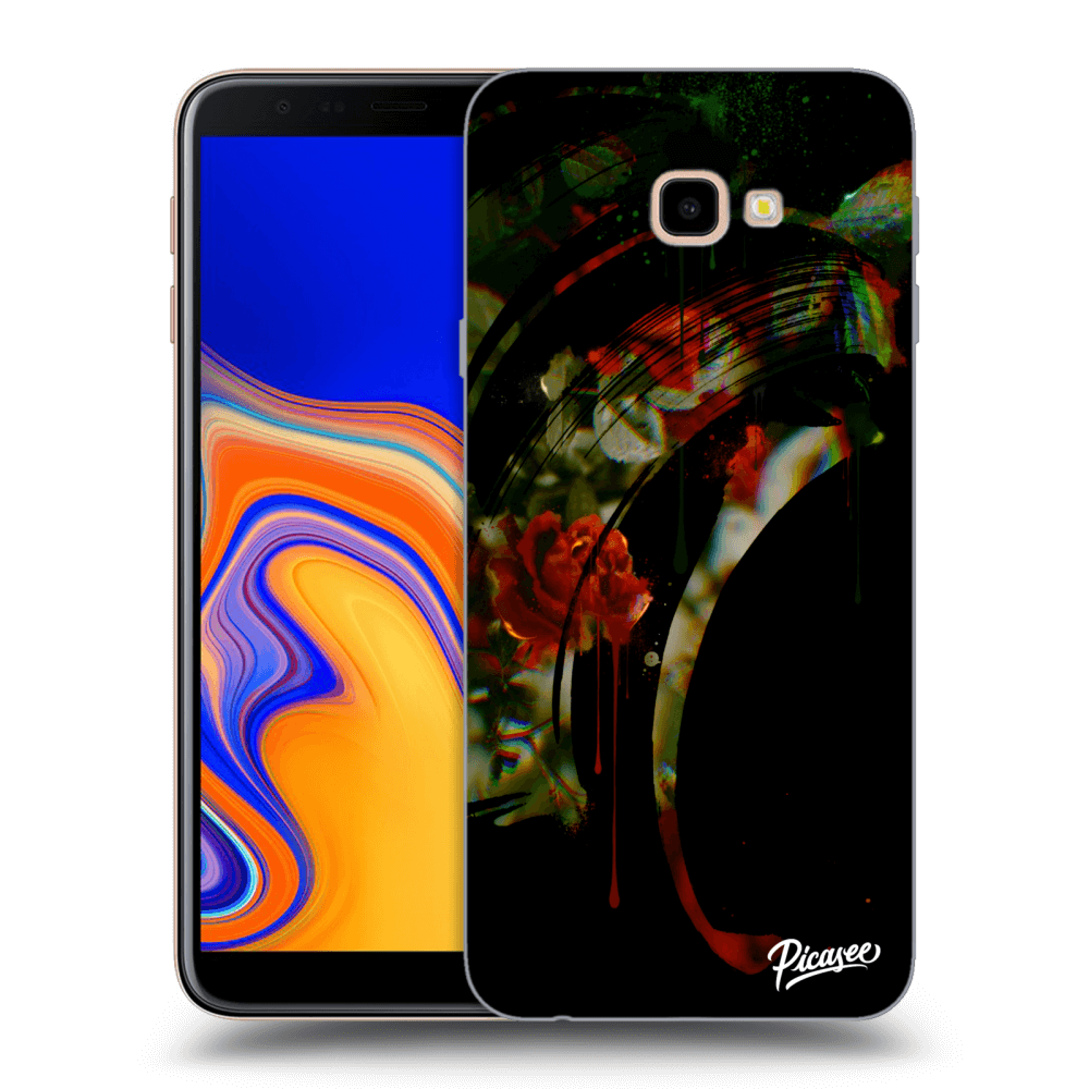 Picasee Samsung Galaxy J4+ J415F Hülle - Transparentes Silikon - Roses black